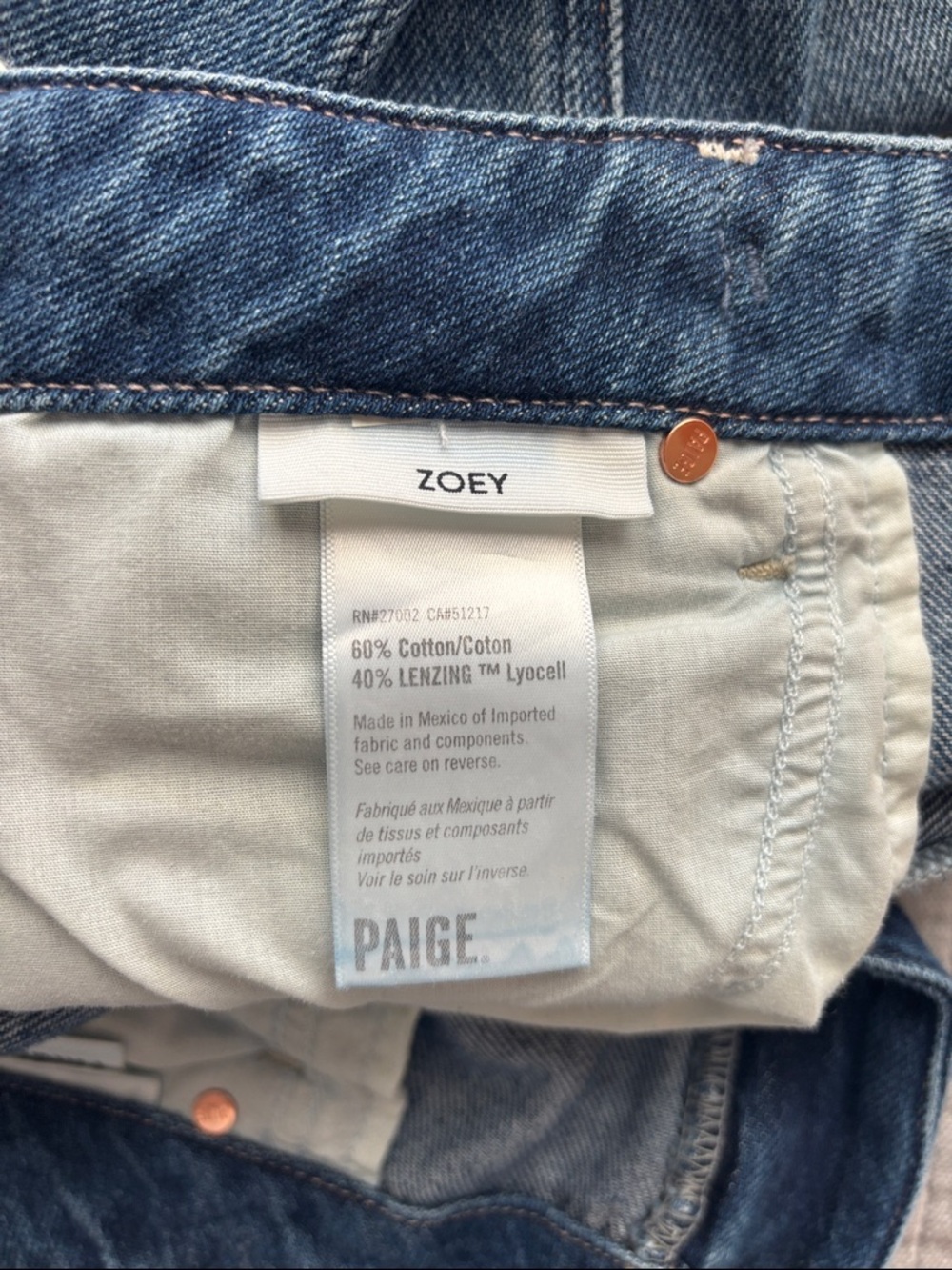 PAIGE Petite 27 Medium Blue Wide-Leg Flare Jeans - Picture 4 of 6